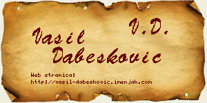 Vasil Dabesković vizit kartica